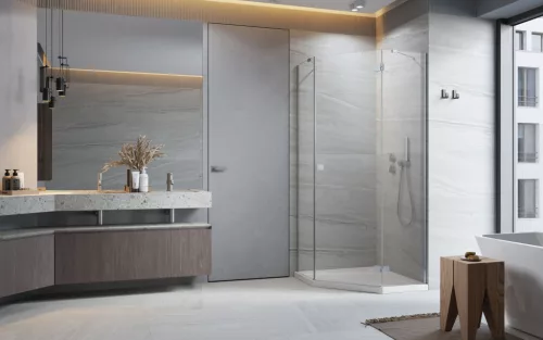 Essenza PTJ szögletes zuhanykabin 80x100 átlátszó balos