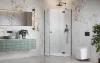 Essenza Brushed GunMetal ﻿PTJ ﻿szögletes ﻿szálcsiszolt fegyvermetál zuhanykabin 100x80 átlátszó