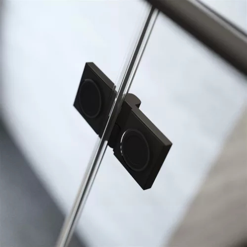 Essenza Black KDD szögletes fekete zuhanykabin 80x90 átlátszó