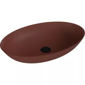 BANERA OVAL öntöttmárvány mosdó. 60x40cm. matt barna