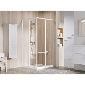   Supernova SRV2+SRV2 80x80 195 S zuhanykabin fehér+transparent