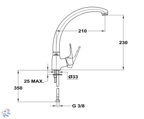 Mofém Junior Evo mosogató csaptelep forgatható kifolyócsővel 210mm, cksz.152-0048-00