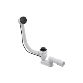   Grande automata le- és túlfolyó szifonnal, Grande kádhoz (120 cm) fekete kivitel
