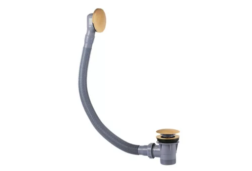 Click-Clack automata le- és túlfolyó (60 cm) - szálcsiszolt króm