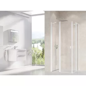   Chrome CRV2-110 zuhanyajtó matt fehér+transparent (1 oldal)