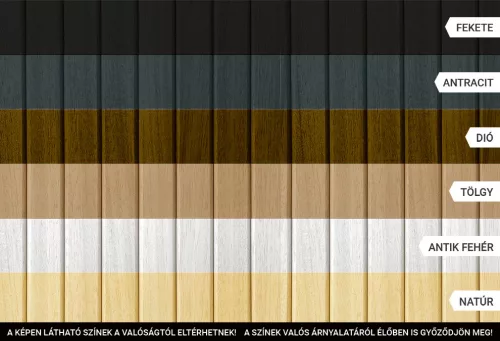 Trópusi fa előlap egyenes kádakhoz natúr