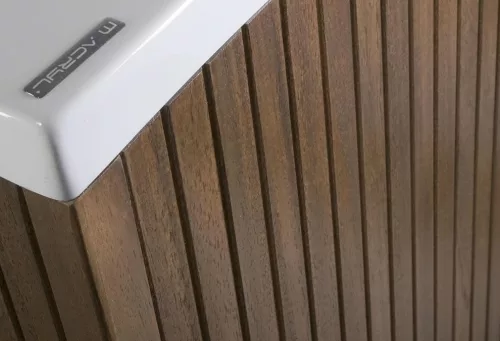 Trópusi fa oldallap egyenes kádakhoz 110 cm-től fehér