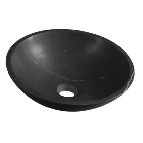 BLOK kőmosdó. átm:40cm. matt Marquin fekete