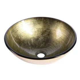 BEAUTY FIANNA üvegmosdó. átm:42x14cm. bronz