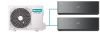 Hisense multi-split klíma szett 5kW (2AMW52U4RXC) kültéri egység + 2db, 2,6kW Energy Pro X Black beltéri egység