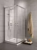 Premium Plus D szögletes zuhanykabin 120x80 barna