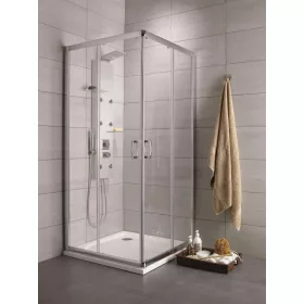 Premium Plus D szögletes zuhanykabin 120x80 barna