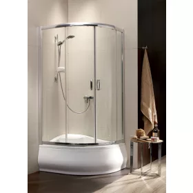 Premium Plus E1700 íves zuhanykabin 120x90 barna