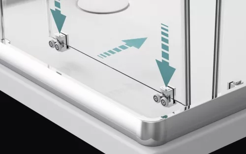 Premium Plus E1900 íves zuhanykabin 90x80 fabrik