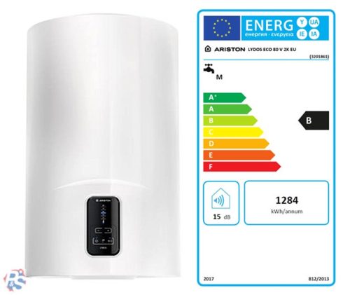 Ariston LYDOS ECO 80 V 1,8K EU, 80 literes villanybojler eco funkció, led kijelző 1800W, B energiaosztály, cksz.3201858