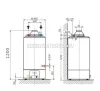 Ariston SGA X 120 EE, 120 literes álló kéményes gázüzemű vízmelegítő, B energiaosztály, cksz.3211167