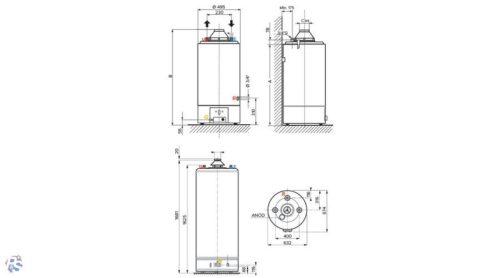 Ariston SGA X 200 EE, 200 literes fali kéményes gázüzemű vízmelegítő (3211169)