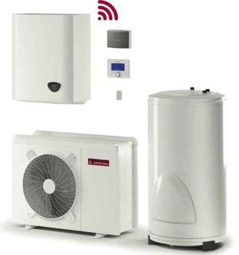 Ariston Nimbus Flex 90 S T NET-300 (3300924) split rendszerű 9kW hőszivattyú, 3 fázisú, 6kW-os fűtőpatronnal, 300 literes HMV tárolóval