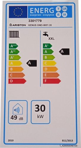 Ariston Genus One+ WiFi 35 kondenzációs kombi gázkazán, beépített WiFi rendszerrel (3301779)