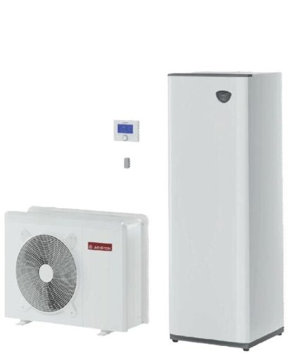 Ariston Nimbus Compact 120 M-T 2Z NET R32 (3301865) monoblokkos 12kW, 2 fűtőkört vezérlő hőszivattyú, 3 fázisú, 6kW-os fűtőpatronnal, 180 literes HMV tárolóval szerelt fali beltéri egységgel