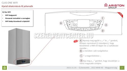 Ariston Clas One Wifi 24 Kondenzációs kombi kazán 3302123