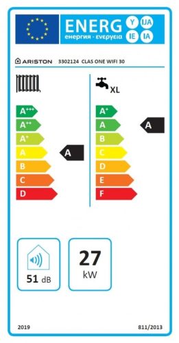 Ariston Clas One Wifi 30 Fali kondenzációs kombi gázkazán (3302124)