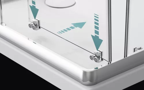 Premium Plus DWD+S szögletes zuhanykabin 140x90 átlátszó