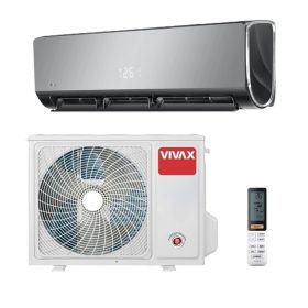 Vivax ACP‑12CH35REWI+ 3,5 kW W‑Design split klíma fekete tükör előlappal, R32 gázzal, A+++ hűtés/A++ fűtés, fűtésre optimalizált, WiFi-ready