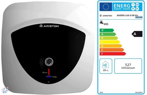 Ariston AN LUX 6 OR, 6 literes elektromos tárolós vízmelegítő, A energiaosztály, cksz.3626236 Mosogató fölé