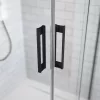 Idea Black DWJ fekete zuhanyajtó 110 átlátszó balos