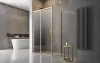 Idea Gold KDJ szögletes arany zuhanykabin 100x90 átlátszó balos
