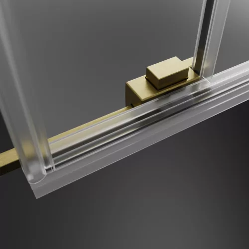Idea Brushed Gold KDJ szögletes szálcsiszolt arany zuhanykabin 110x80 átlátszó jobbos