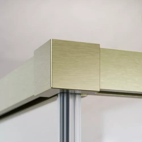 Idea Brushed Gold KDJ szögletes szálcsiszolt arany zuhanykabin 110x80 átlátszó jobbos