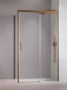 Idea Brushed Copper KDJ szögletes szálcsiszolt réz zuhanykabin 130x75 átlátszó jobbos