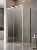 Idea Gold KDJ szögletes arany zuhanykabin 150x120 átlátszó balos