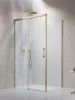 Idea Brushed Gold KDJ szögletes szálcsiszolt arany zuhanykabin 150x90 átlátszó jobbos