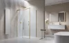 Idea Brushed Gold KDJ szögletes szálcsiszolt arany zuhanykabin 150x90 átlátszó jobbos
