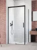 Idea Black KDJ szögletes fekete zuhanykabin 160x110 átlátszó balos