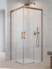 Idea Brushed Copper KDD szögletes szálcsiszolt réz zuhanykabin 90x80 átlátszó