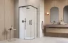 Idea Brushed GunMetal KDD szögletes szálcsiszolt fegyvermetál zuhanykabin 75x80 átlátszó