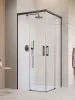 Idea Brushed GunMetal KDD szögletes szálcsiszolt fegyvermetál zuhanykabin 75x80 átlátszó