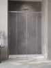 Idea Brushed Nickel DWD szálcsiszolt króm zuhanyajtó 140 átlátszó