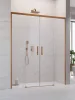 Idea Brushed Copper DWD szálcsiszolt réz zuhanyajtó 140 átlátszó