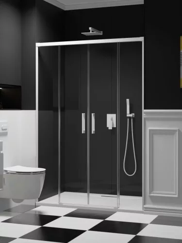 Idea White DWD fehér zuhanyajtó 160 átlátszó