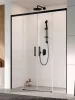 Idea Black DWD fekete zuhanyajtó 160 átlátszó