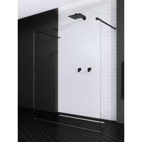 Modo New Black I Walk-in fekete zuhanyfal 130 átlátszó