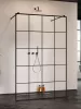 Modo New Black I Factory Walk-in fekete zuhanyfal 130 átlátszó