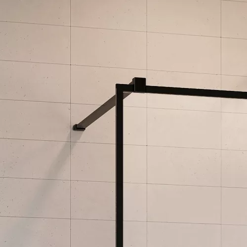 Modo New Black I Frame Walk-in fekete zuhanyfal 130 átlátszó