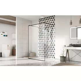   Modo New Black I Frame Walk-in fekete zuhanyfal 140 átlátszó
