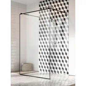  Modo New Black I Frame Walk-in fekete zuhanyfal 150 átlátszó